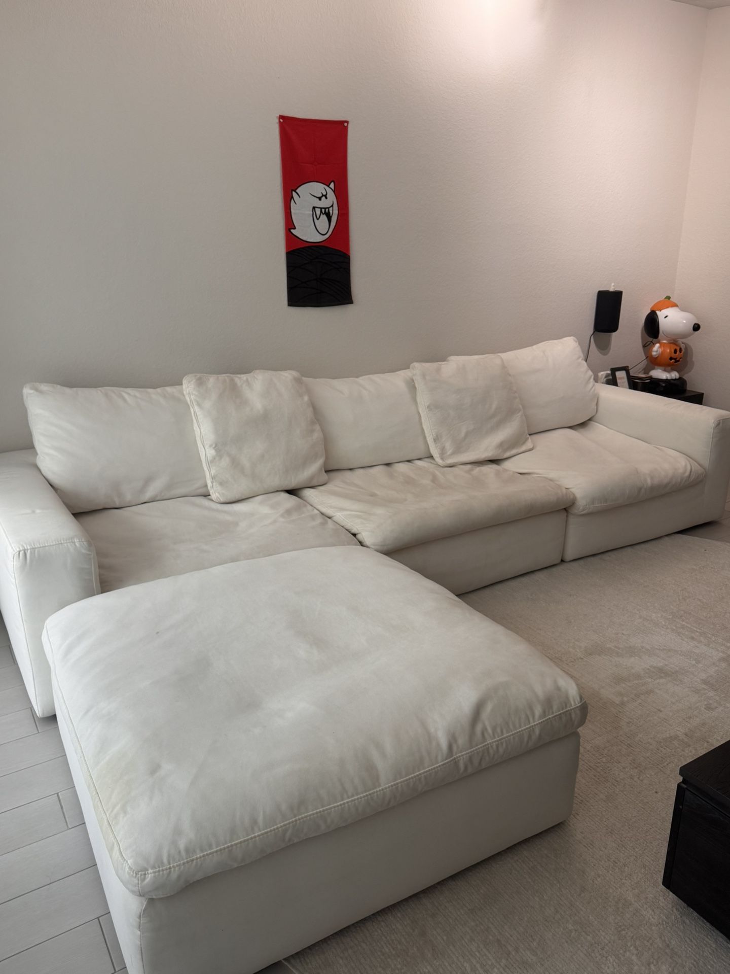 City Furniture Cloud Couch White 4 Piece Sectional