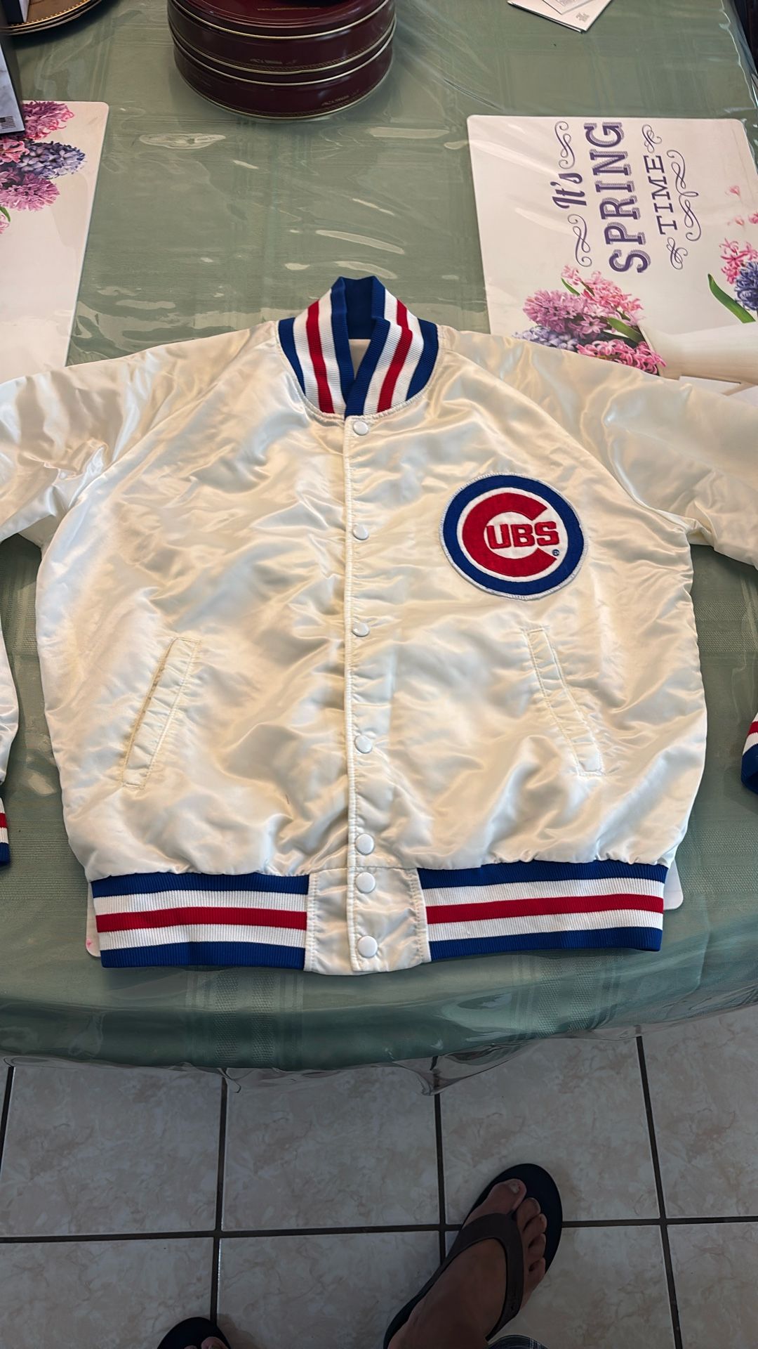(RARE) Chicago Cubs 1980’s Satin Bomber Jacket