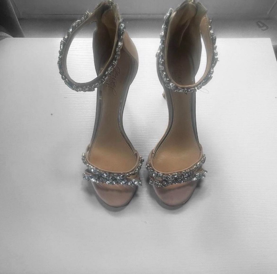 Jewel Badgley Mischka Silver Gemed Heels