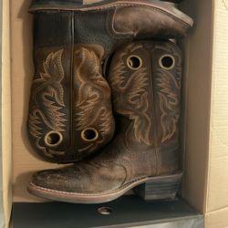 ARIAT Heritage Rough Stock Cowboy Boot Mens 12D Brown Rowdy Oil Leather 10002227