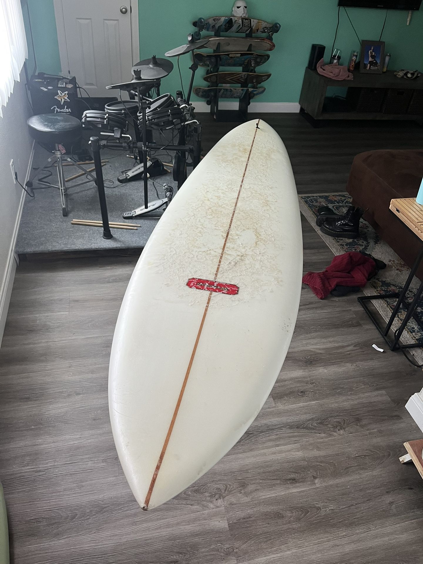 7’6 Weston Single fin surfboard