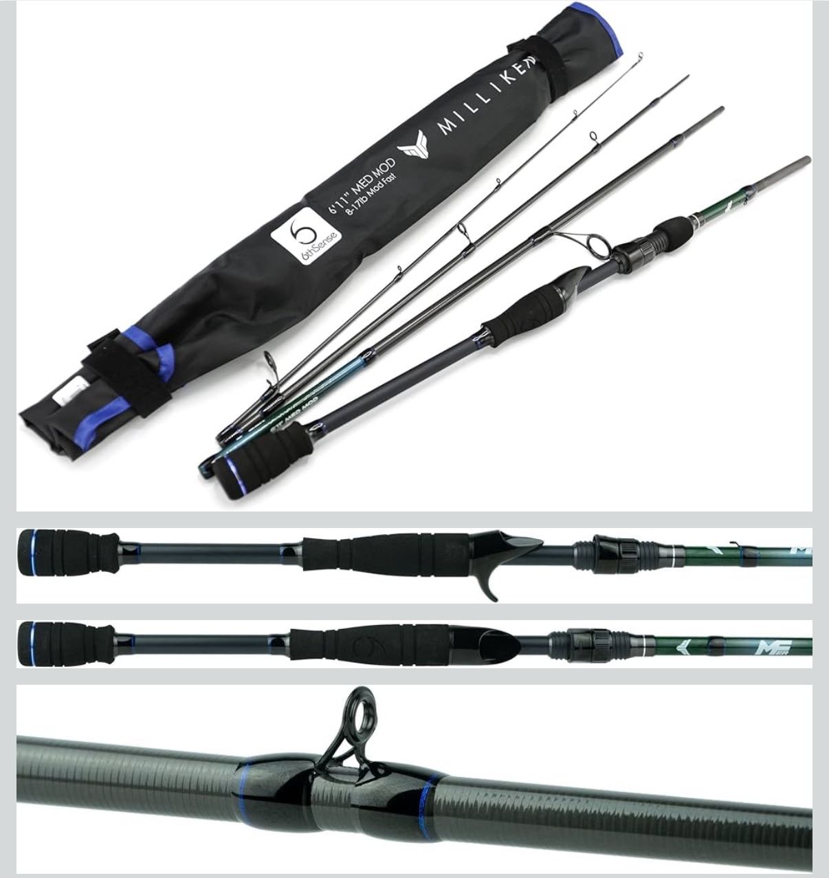 6th Sense Milliken Series Rod -4 pc Travel 7’2”