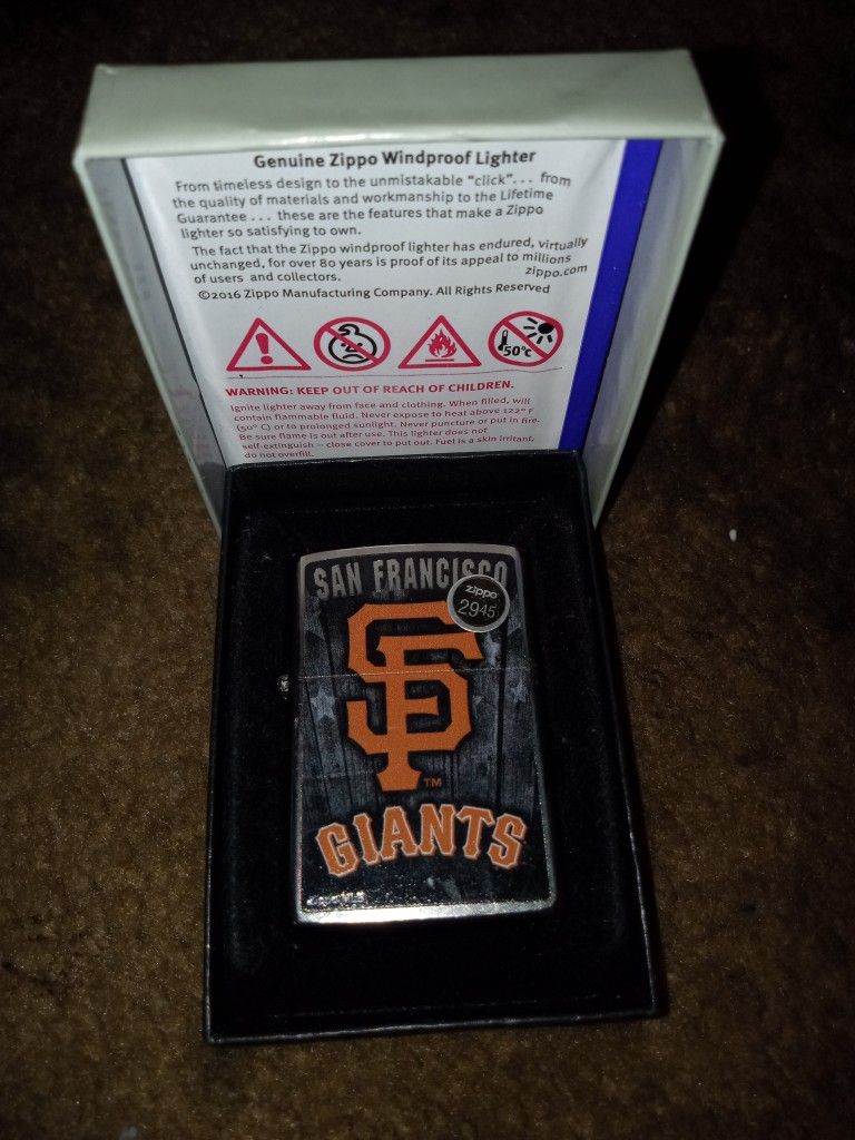 Zippo Lighters Baseball SF Giants Memorabilia