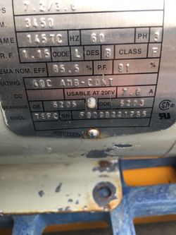 Baldor Fristam 3 HP Pump