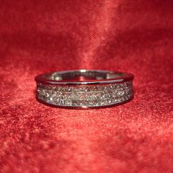 10k White Gold Diamond Square Cut Engagement Ring 1.50 ctw