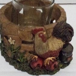 Country Chic Rooster Votive Candle Burner 