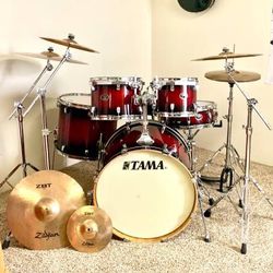 Tama SuperStar Drum Set Zildjian ZBT Cymbals BIRCH