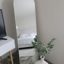 Full Length Mirror Arched Floor Mirror 59x16 Floor Standing Mirror Full Body Mirror Gold