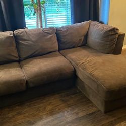 Ashley Suede Sectional + FREE DELIVERY