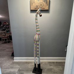 5ft Tall Hand painted Giraffe 