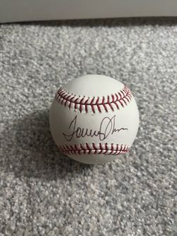 Tommy John autographed baseball