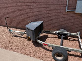 Small utility trailer frame  with storage box
