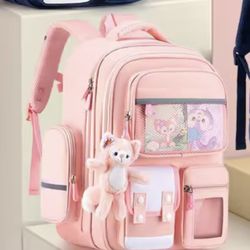School Bag Children Pack Back Pink 