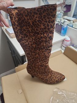 Leopard Boot Wide Calf