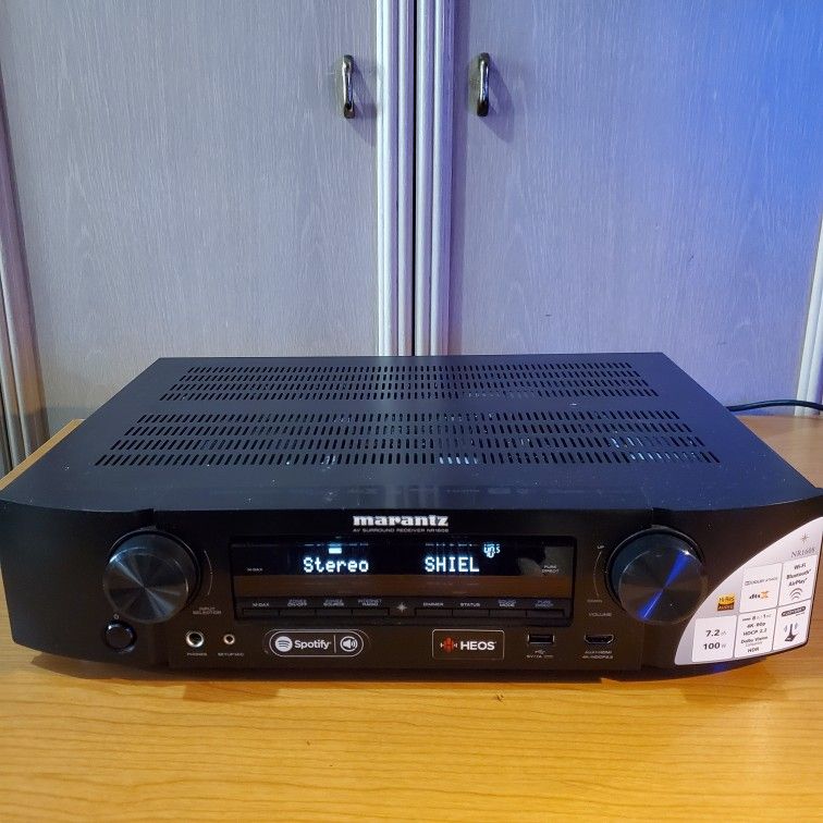 Marantz NR1608 Bluetooth Slim 7.2 Channel AV Receiver With Remote AM FM Antennas