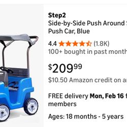 Step2 Side-by-Side Push Around SUV, 2-Seater