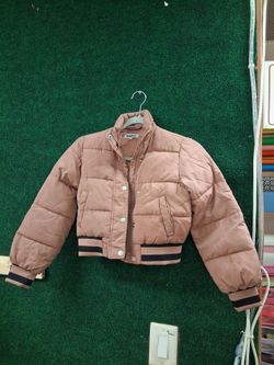 Nova Kids Cropped Puffer Jacket Pink