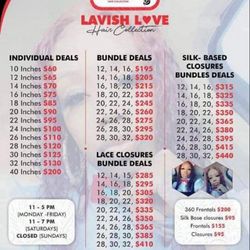 Bundles and wigs on hand