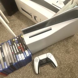 Ps5 Console, Controller (With 14 Games)