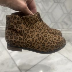 Size 11 Toddler Girl Tan Leopard Boots