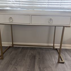 White & Gold Desk 