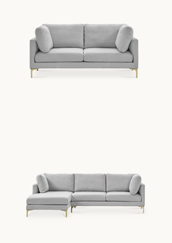 Castlery Adams Loveseat + Sectional Sofa Set