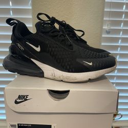 Nike Air Max 270 Black White Worn Size 8.5 Woman's 
