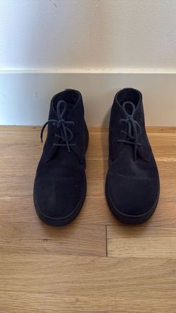Navy Blue Suede Chukka Desert Boots