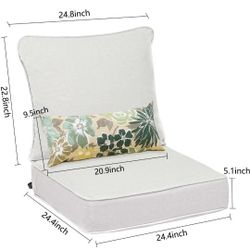 Patio Aoodor Cushions 24.5x24.5