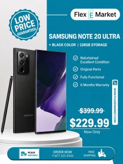 🔥 SAVE $170! Samsung Galaxy Note 20 Ultra 128GB Black – Excellent Condition | Only $229.99
