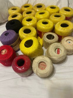 Mixed Lot of Crochet Cotton Thread Balls