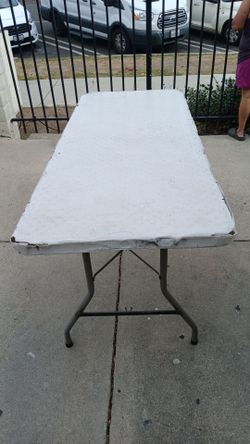 white table 8' Plastic Folding Table 30" x 96" x 29"
