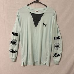 Victoria's Secret PINK Mint Long Sleeve Shirt