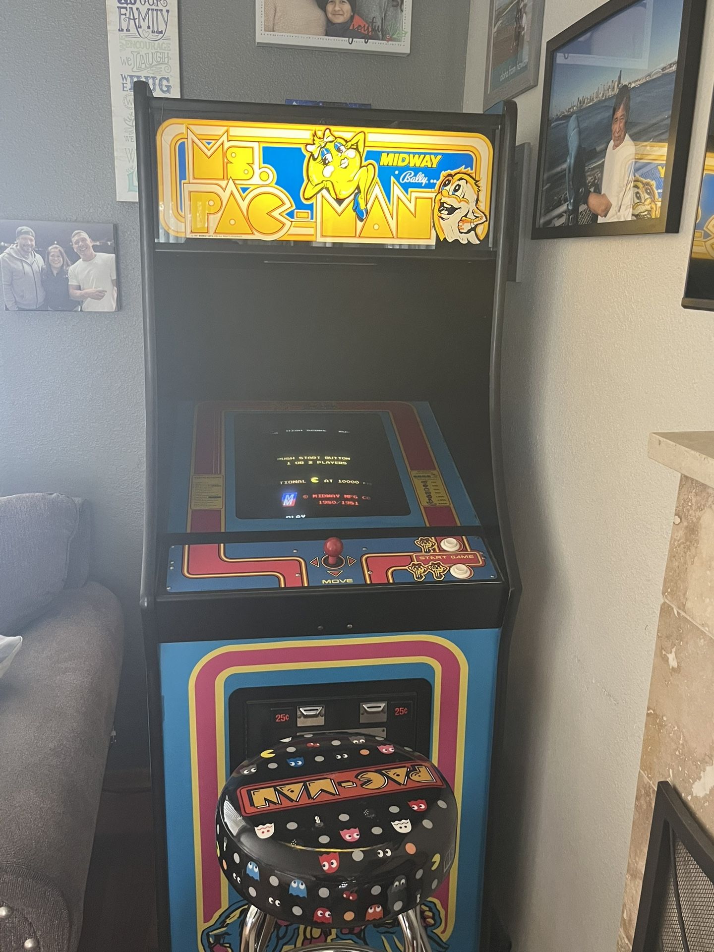 Original Ms. Pacman Arcade Game- Full Size- Fully Restored