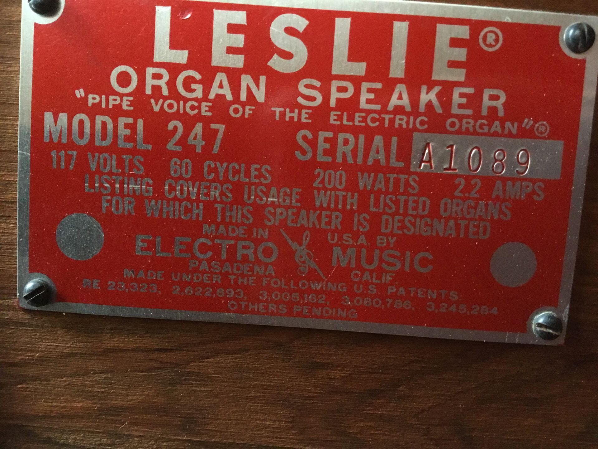 Hammond M3 organ with Leslie Speaker