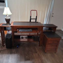 Portland Loft Desk And Cabinet