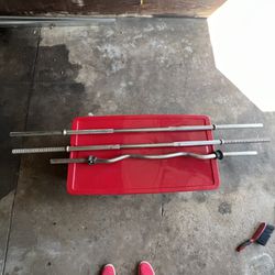 Weightlifting Straight (2) and Curl Bar (Willing to sell separately)