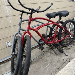 2 Beach Cruiser Bikes – New Handlebar Grips