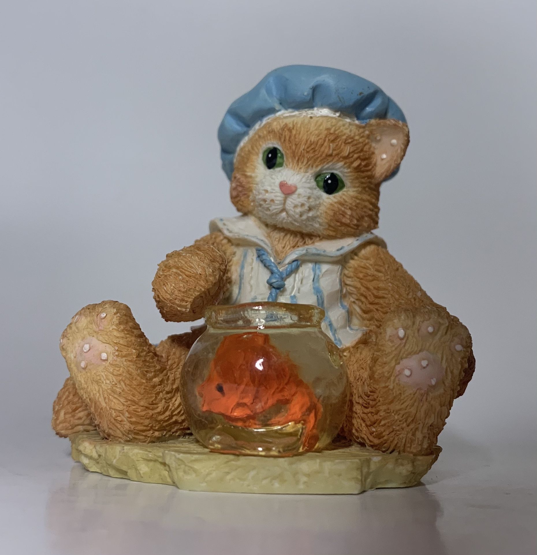 Vintage 1994 Enesco Calico Kittens Figurines Finicky, Observant, Mischievious