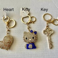 Key Chains With Beautiful Bling Bling Charm 
