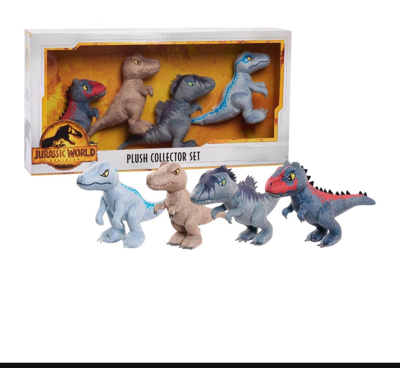 Jurassic World Plush Stuffed Animals Dinosaur Collector Set, Walmart Exclusive
