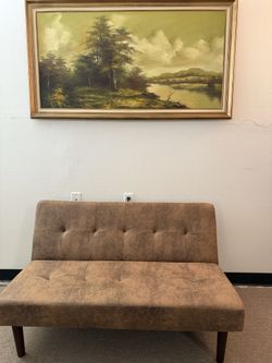 Click - Clack COUCH SOFA - NEW, faux suede, brown
