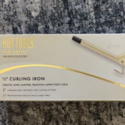 HOT TOOLS 24K Gold Extended Barrel Curling Iron 1/2 Inch (Brand new)