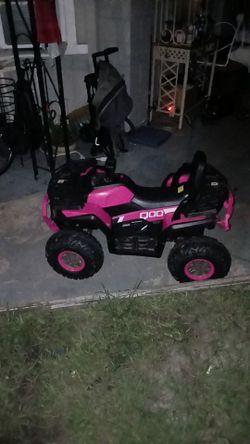 Kids Electric Ride-On ATV Pink and Black