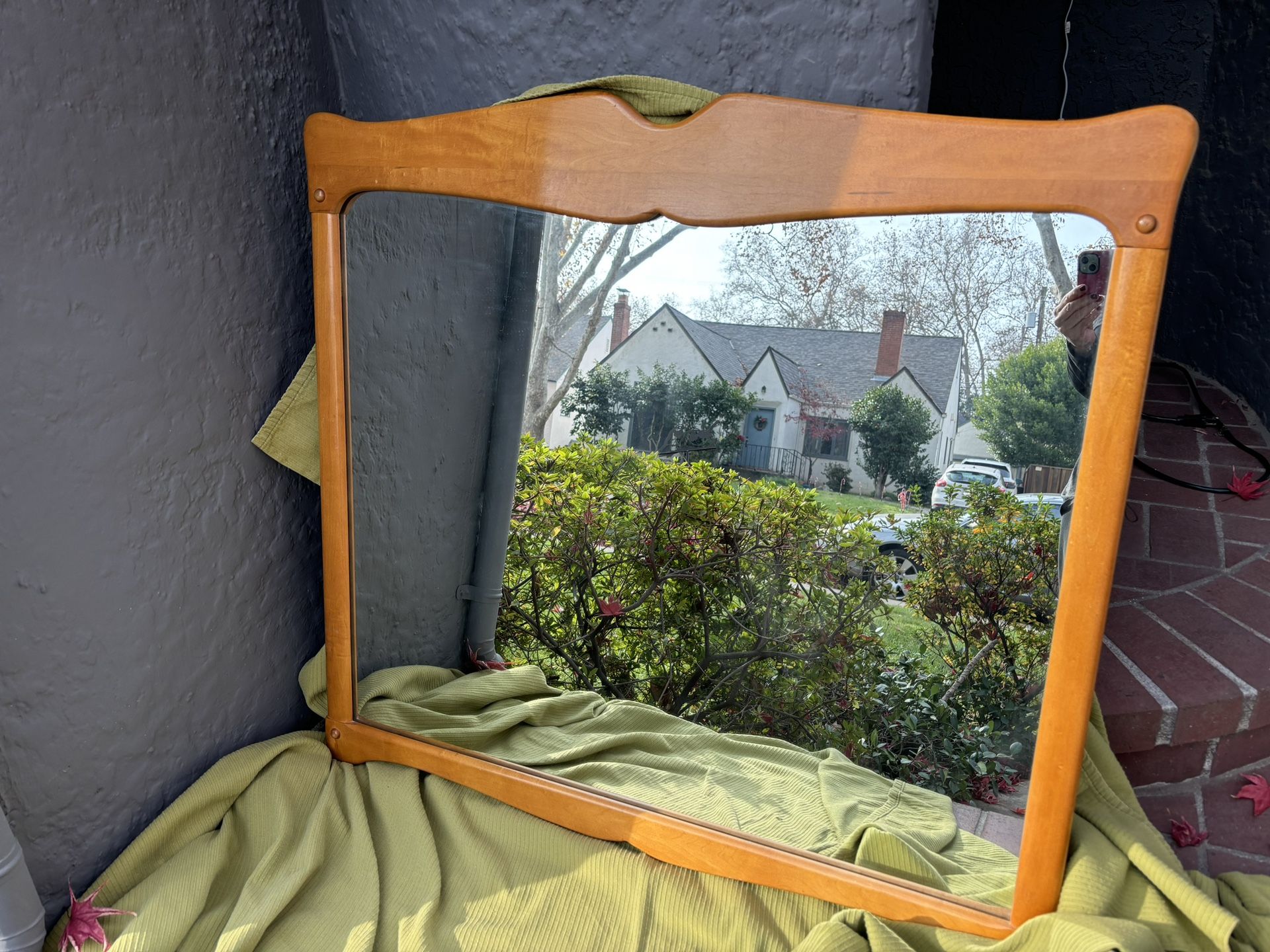 Vintage 1940s/50s Wood Framed mirror