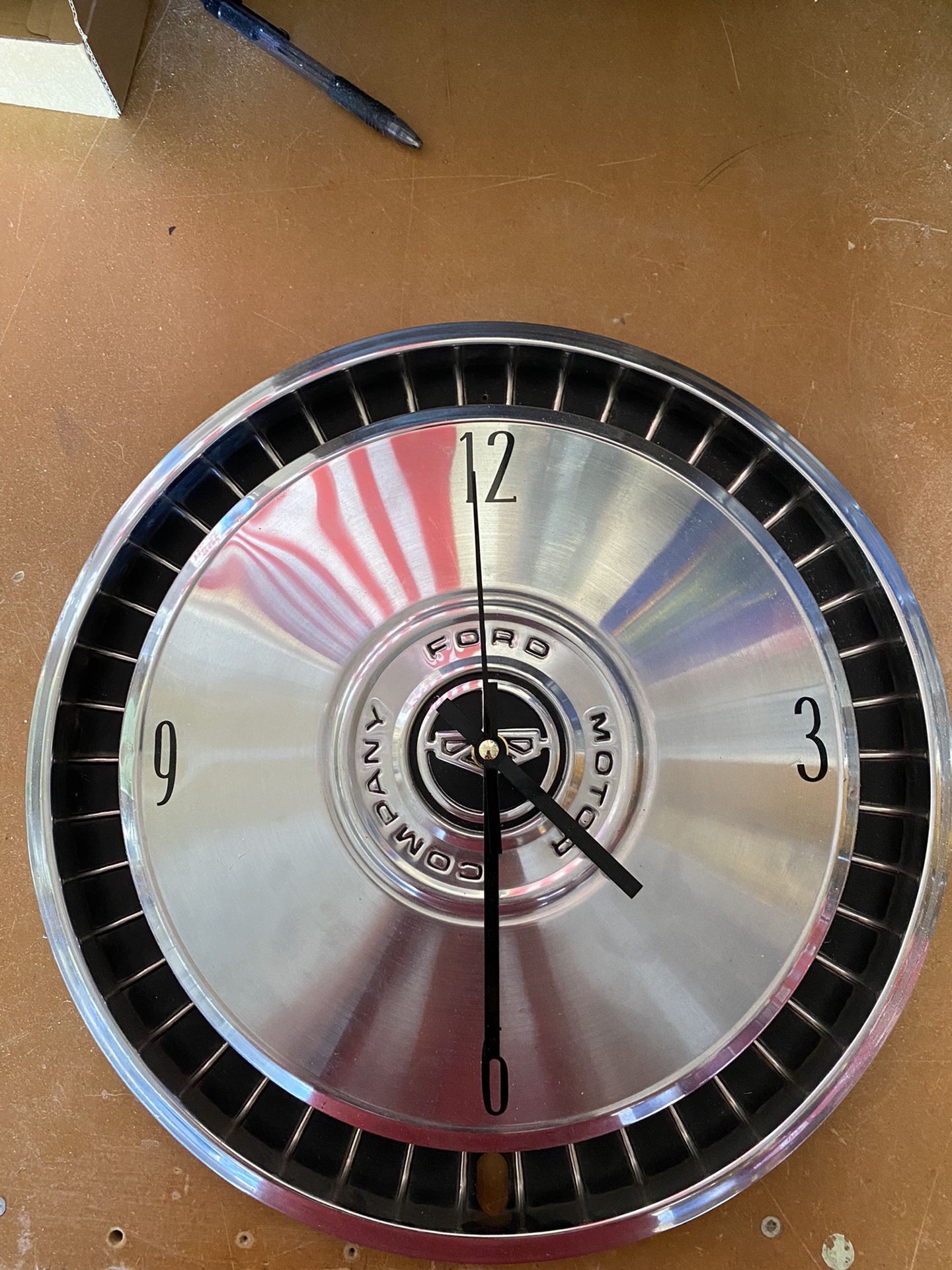 CUSTOMIZABLE 1970’s Ford Motor Company Hubcap Clocks