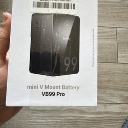 SMALLRIG V Mount Battery VB99 Pro Black, 99Wh / 6800mAh V Mount Battery with 100W Output, 2.5H Full Charge, with USB-C, DC, D-TAP, USB-A, Smart Digita