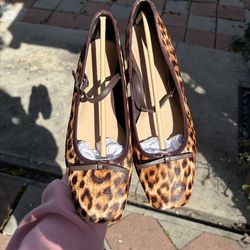 Cheetah Leopard Ballet Flats Mary Janes