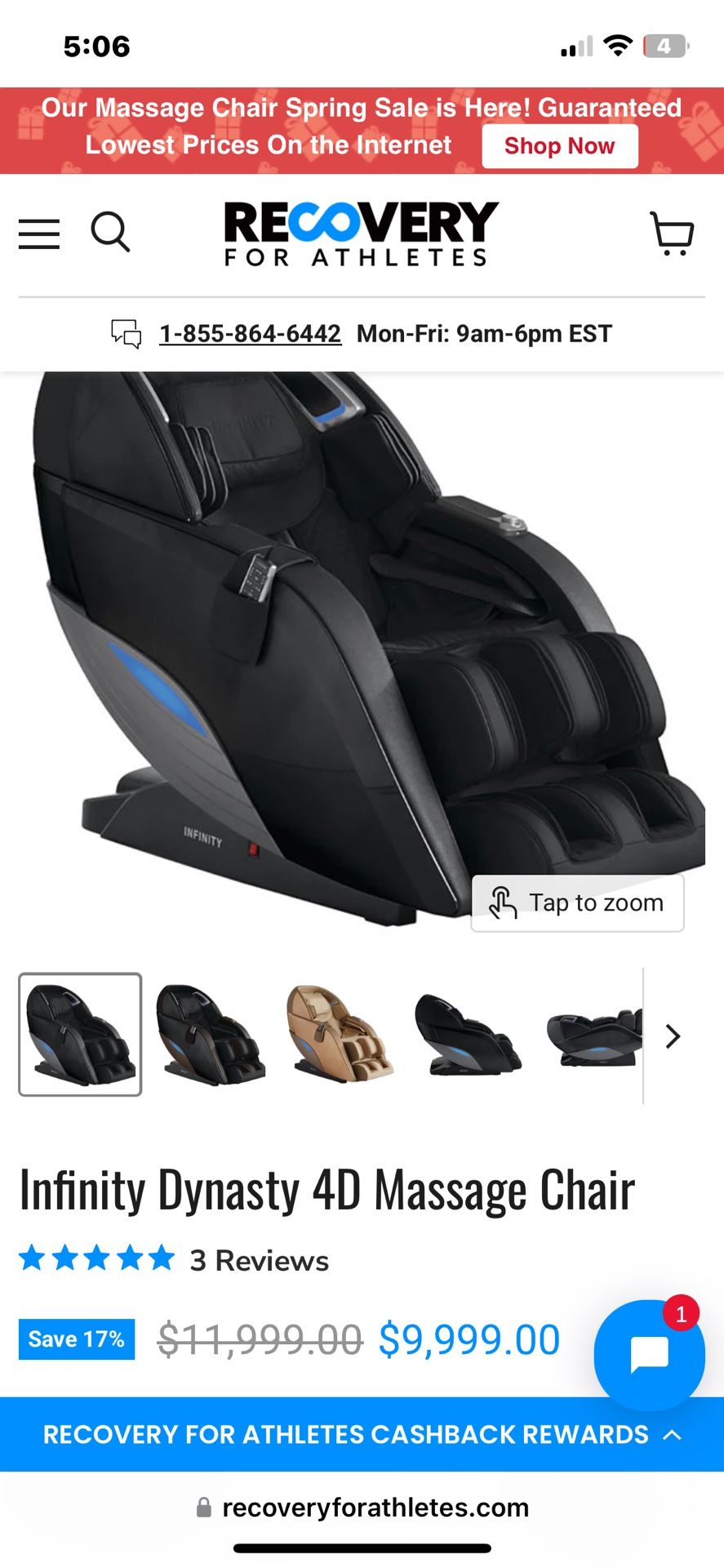 INFINITY® MASSAGE CHAIRSUs Massage Chair Intertek Model: Dynasty