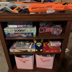 Book Shelf With Assorted Toys/Games